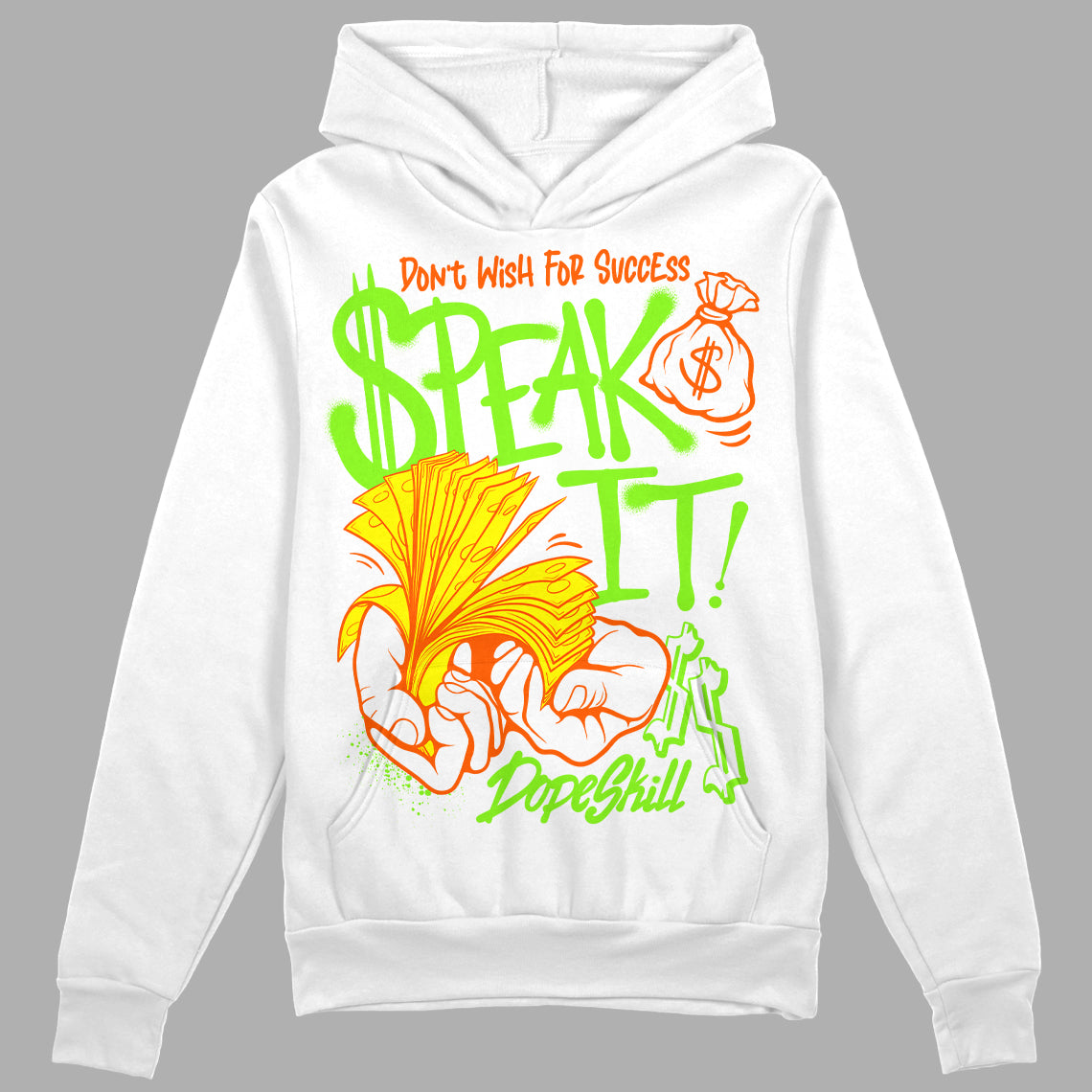 Neon Green Collection superstreetwear Hoodie Sweatshirt Speak It Graphic