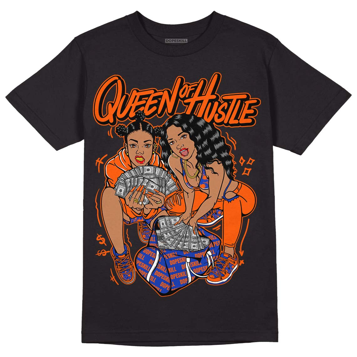 Dunk Low Futura Orange Blaze superstreetwear T-Shirt Queen Of Hustle Graphic