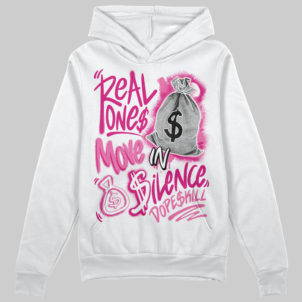 Rick RO Pink Leather Sneakers superstreetwear Hoodie Sweatshirt Real Ones Move In Silence Graphic