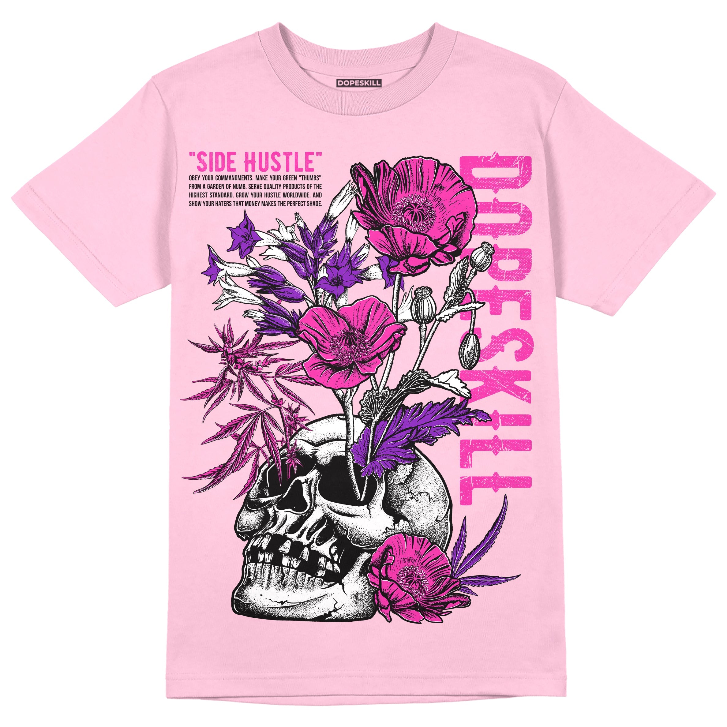 Pink Collection superstreetwear Pink T-shirt Side Hustle Graphic