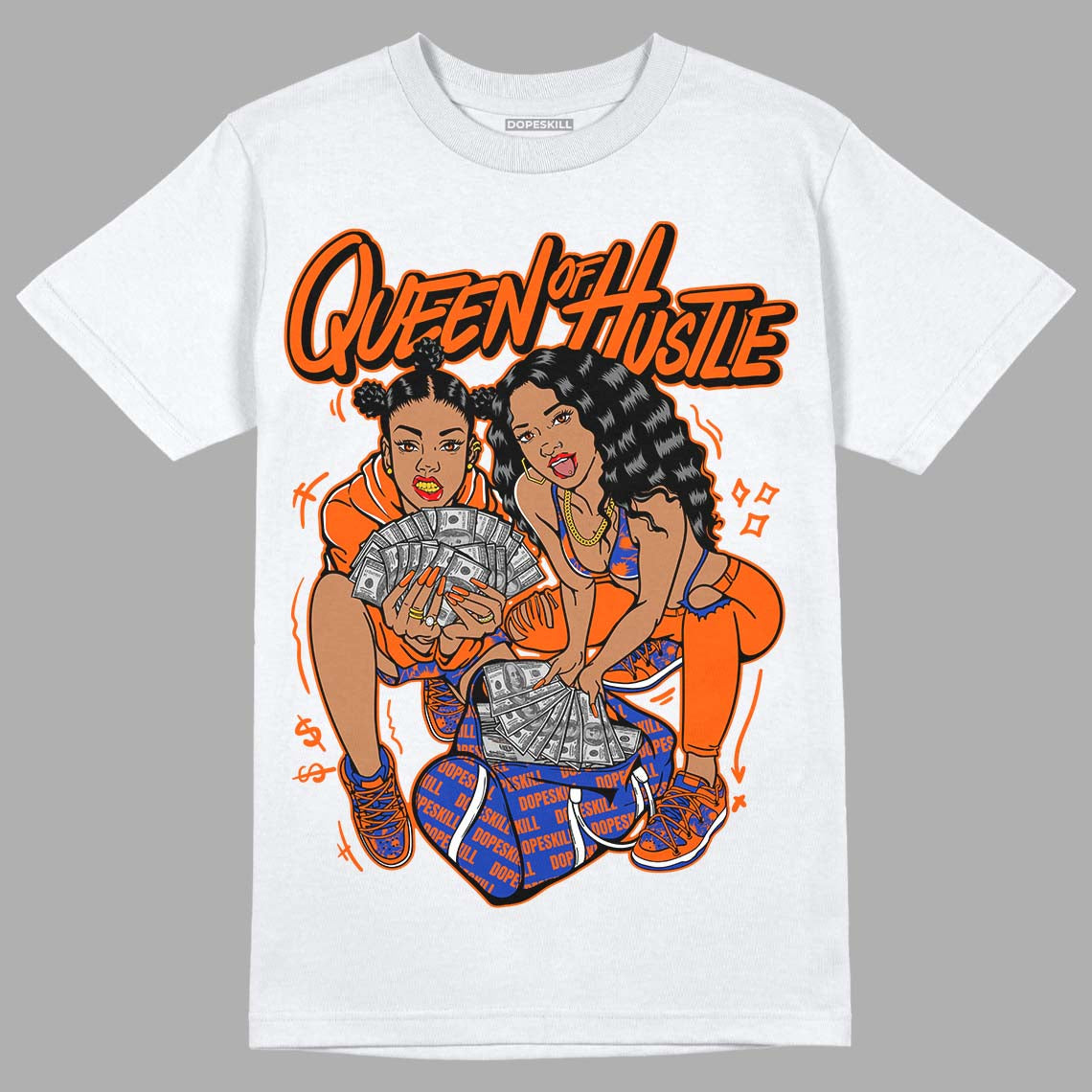 Dunk Low Futura Orange Blaze superstreetwear T-Shirt Queen Of Hustle Graphic