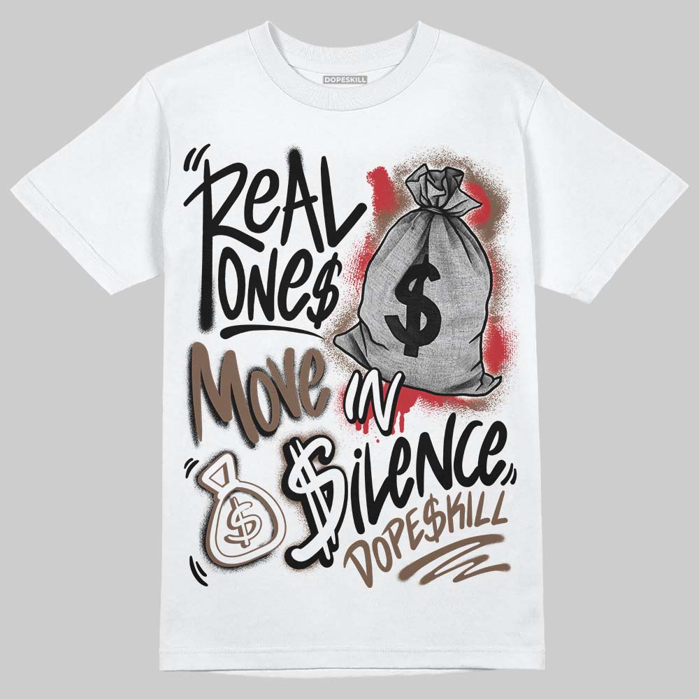 Olive 9s superstreetwear T-Shirt Real Ones Move In Silence Graphic