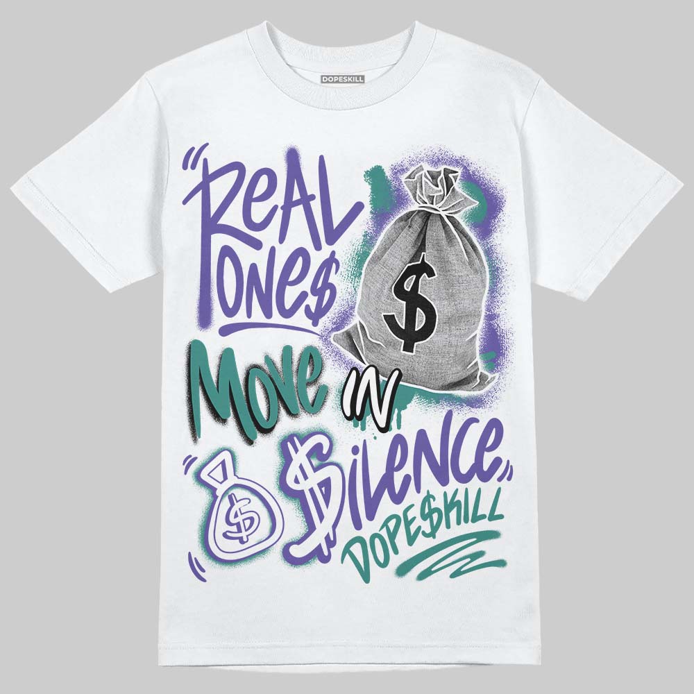 Grape 5s superstreetwear T-Shirt Real Ones Move In Silence Graphic
