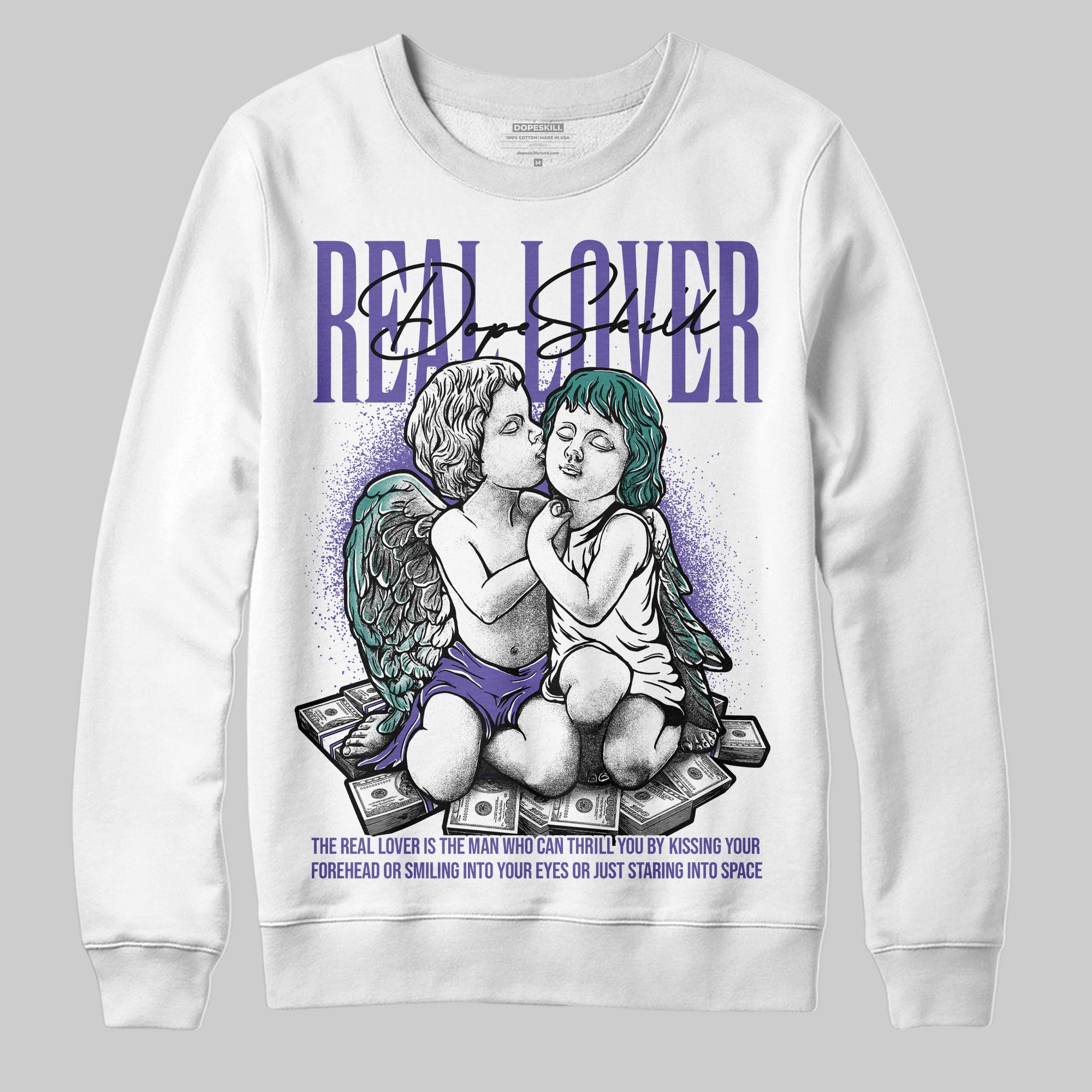 Grape 5s superstreetwear Sweatshirt Real Lover Graphic
