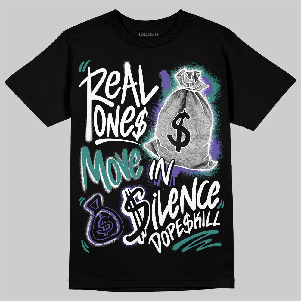 Grape 5s superstreetwear T-Shirt Real Ones Move In Silence Graphic
