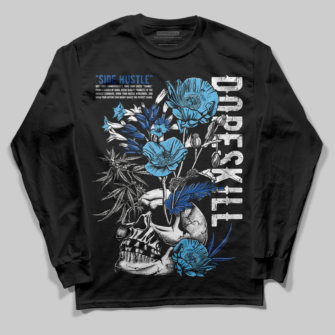 Blueberry 12s superstreetwear Long Sleeve T-shirt Side Hustle Graphic