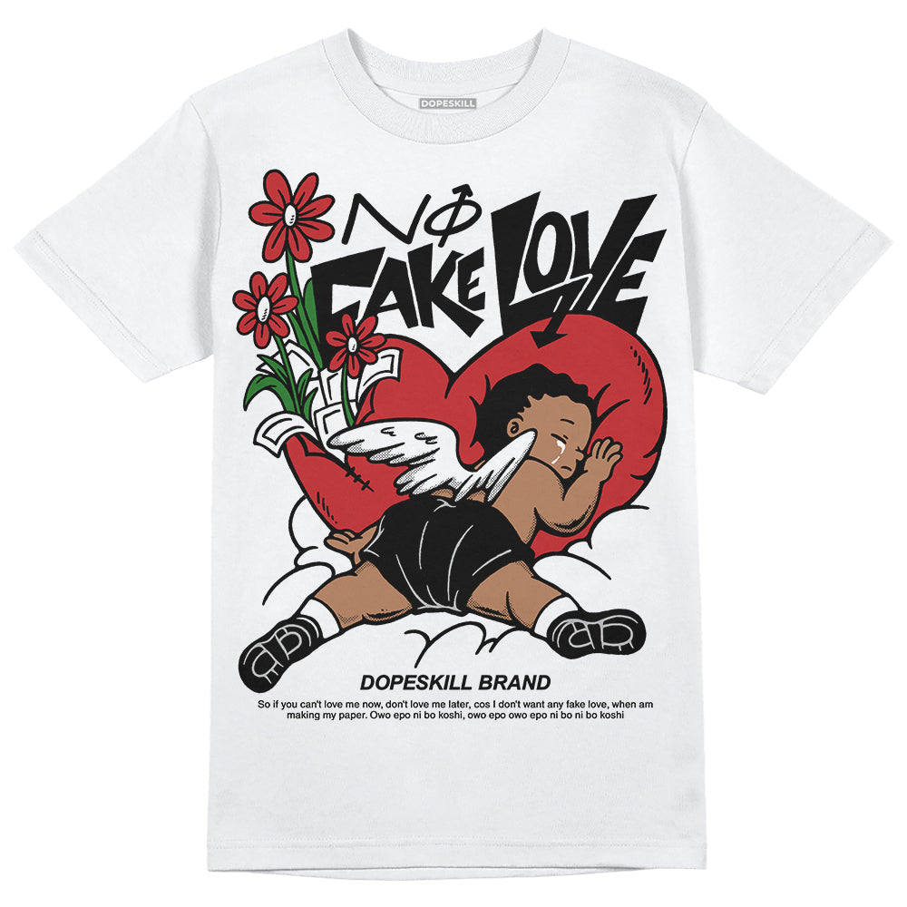 Red Taxi 12s superstreetwear T-Shirt No Fake Love Graphic