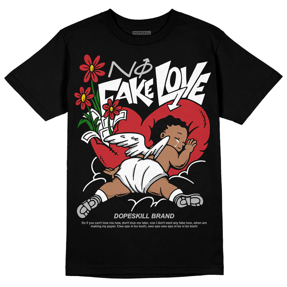 Red Taxi 12s superstreetwear T-Shirt No Fake Love Graphic