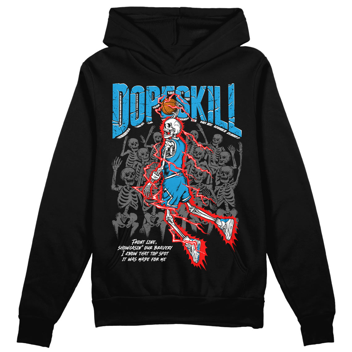 Military Blue 4s superstreetwear Hoodie Sweatshirt Thunder Dunk Graphic