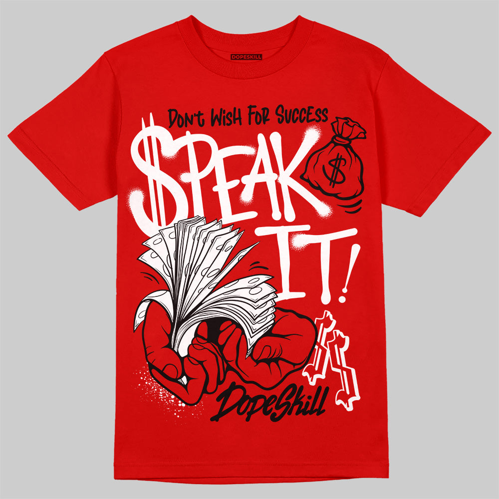 Bred Velvet 11s superstreetwear Red T-shirt Speak It Graphic