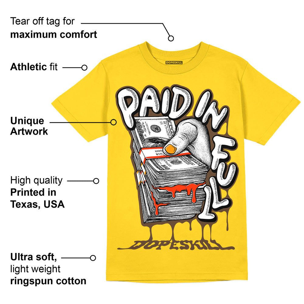 Yellow Ochre 6s superstreetwear Yellow T-shirt Paid In Full Graphic