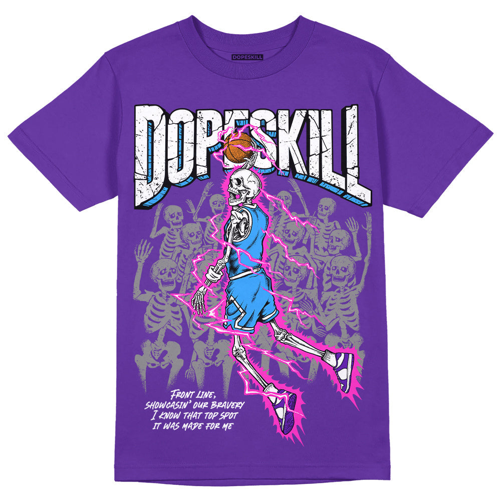Dunk Purple Championship Court White superstreetwear Purple T-shirt Thunder Dunk Graphic