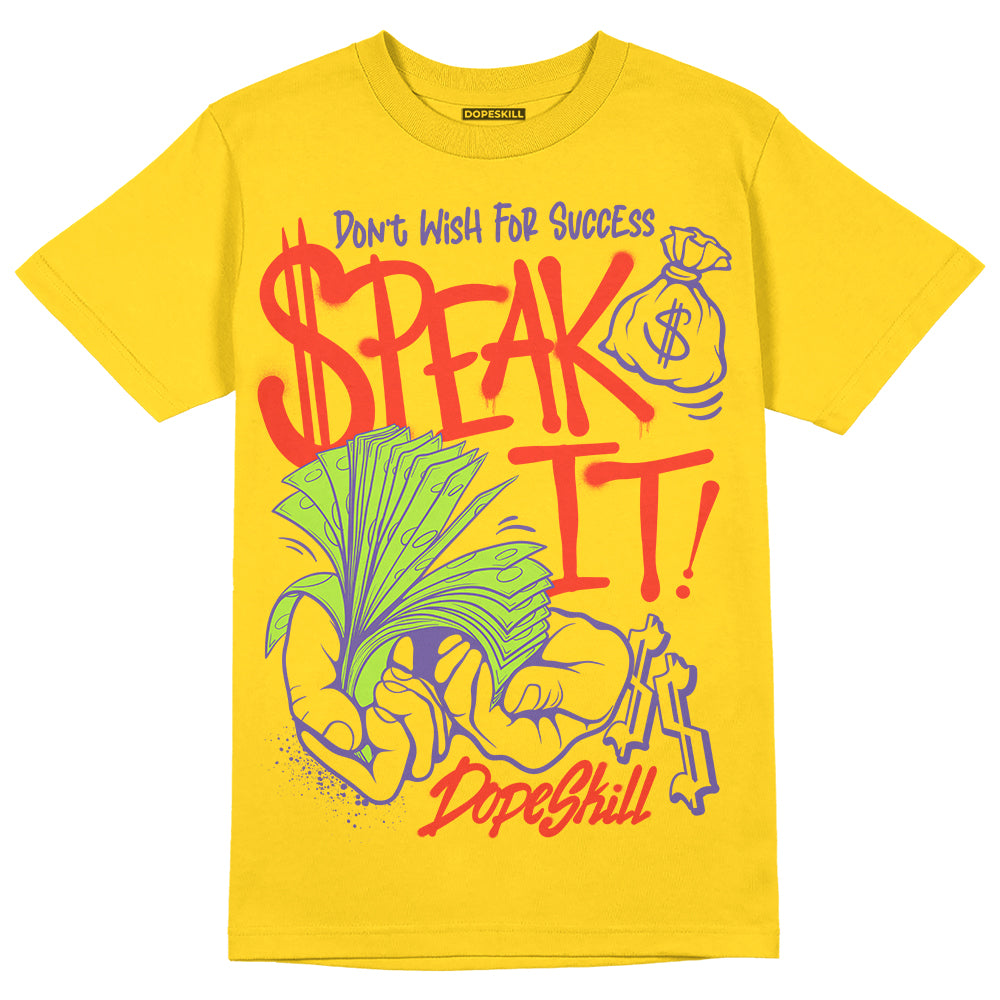 Yellow Ochre 6s superstreetwear Yellow T-shirt Speak It Graphic