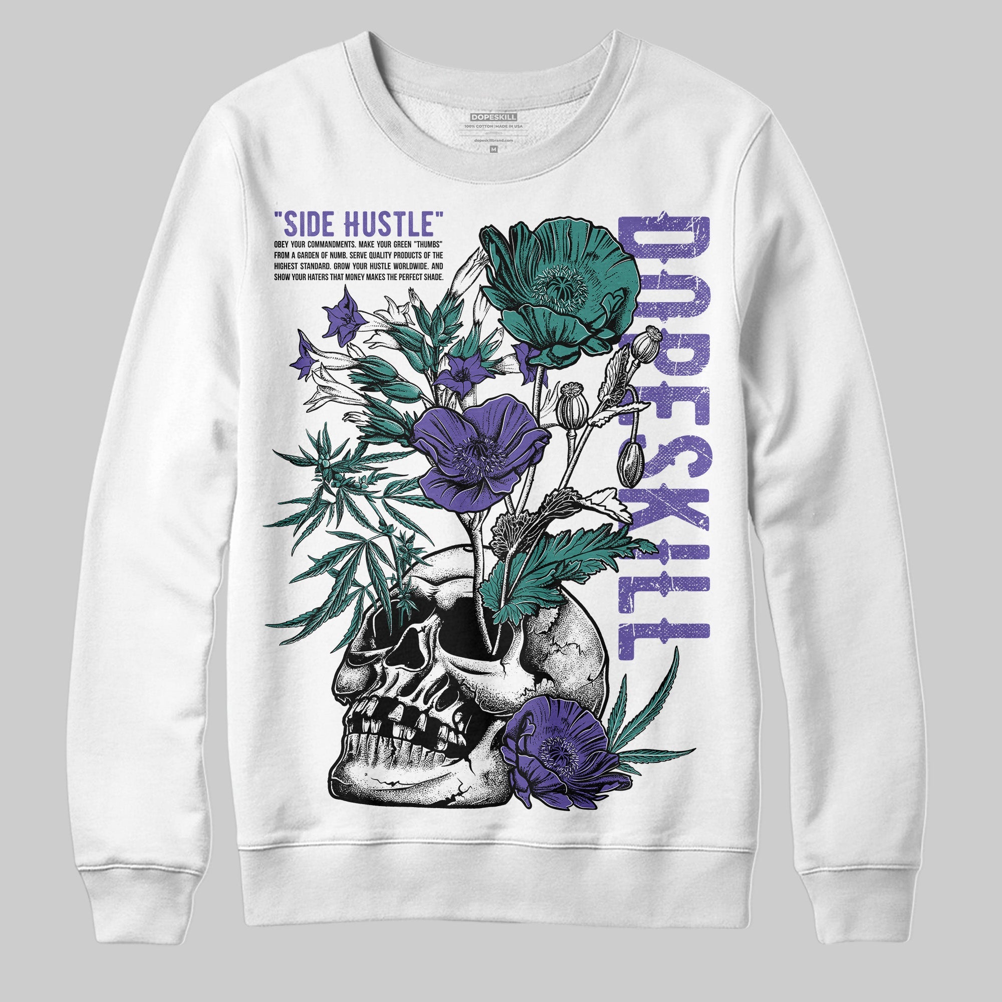 Grape 5s superstreetwear Sweatshirt Side Hustle Graphic