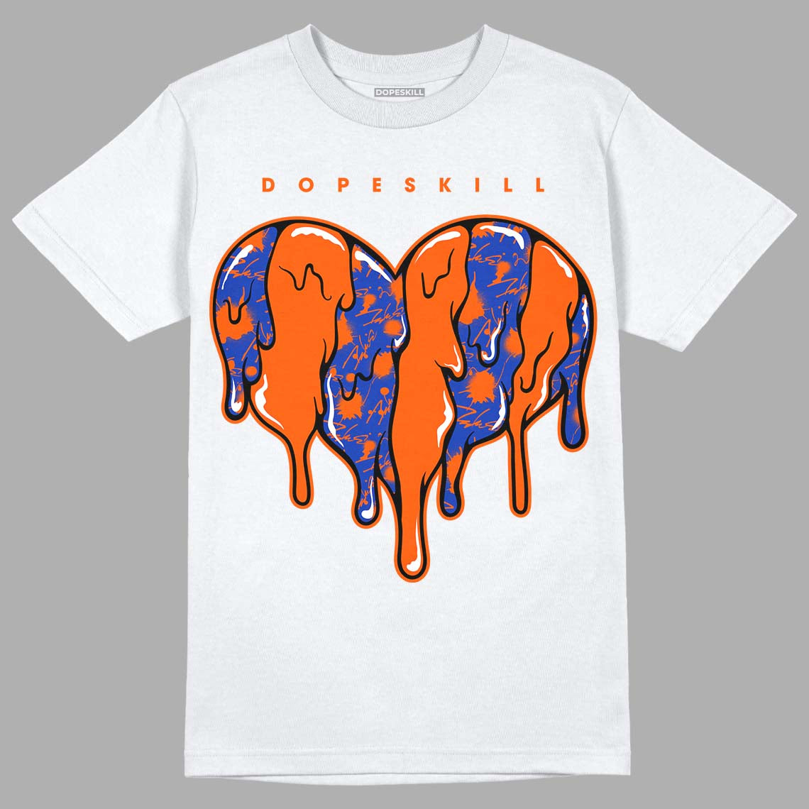 Dunk Low Futura Orange Blaze superstreetwear T-Shirt Slime Drip Heart Graphic