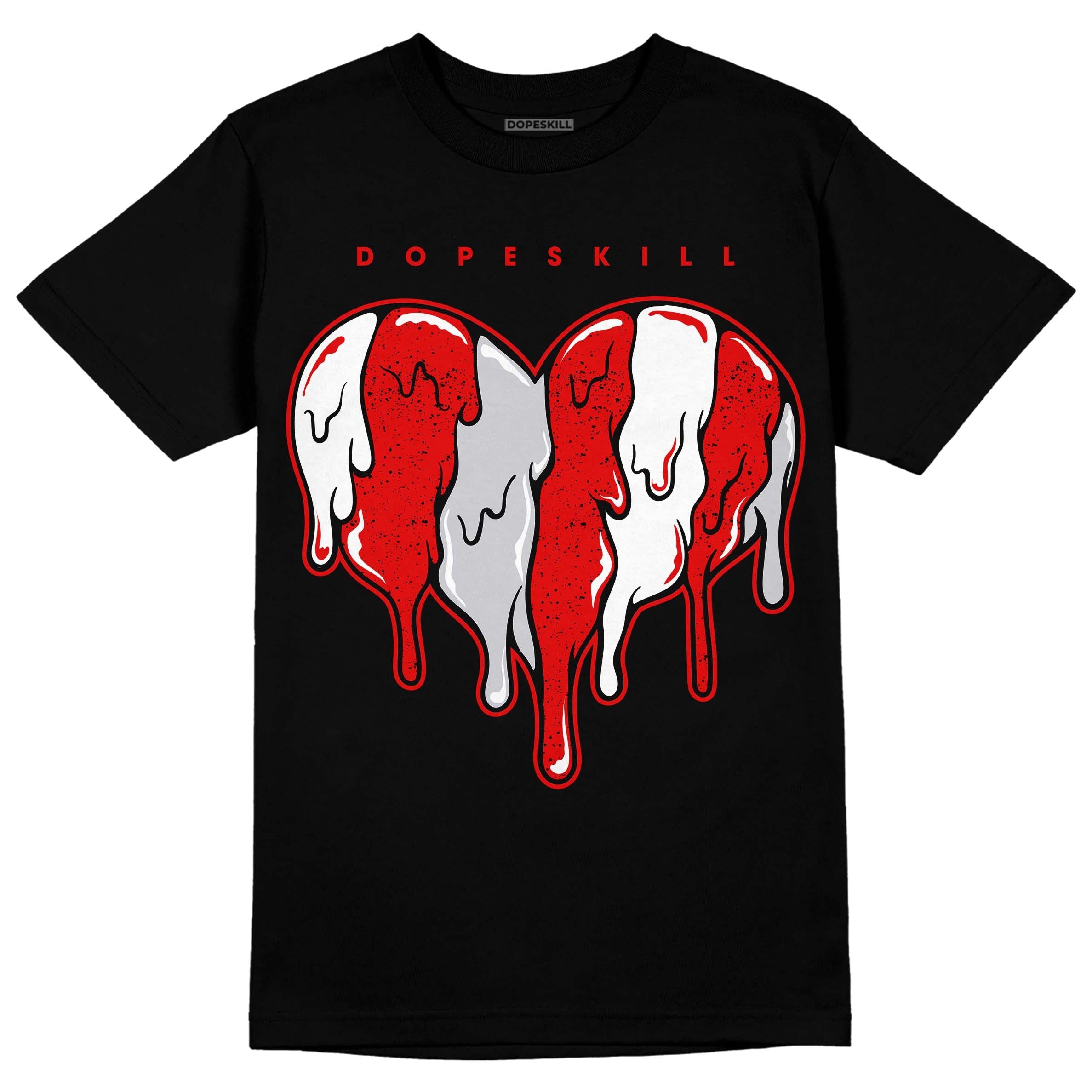 Red Cement 4S superstreetwear T-Shirt Slime Drip Heart Graphic