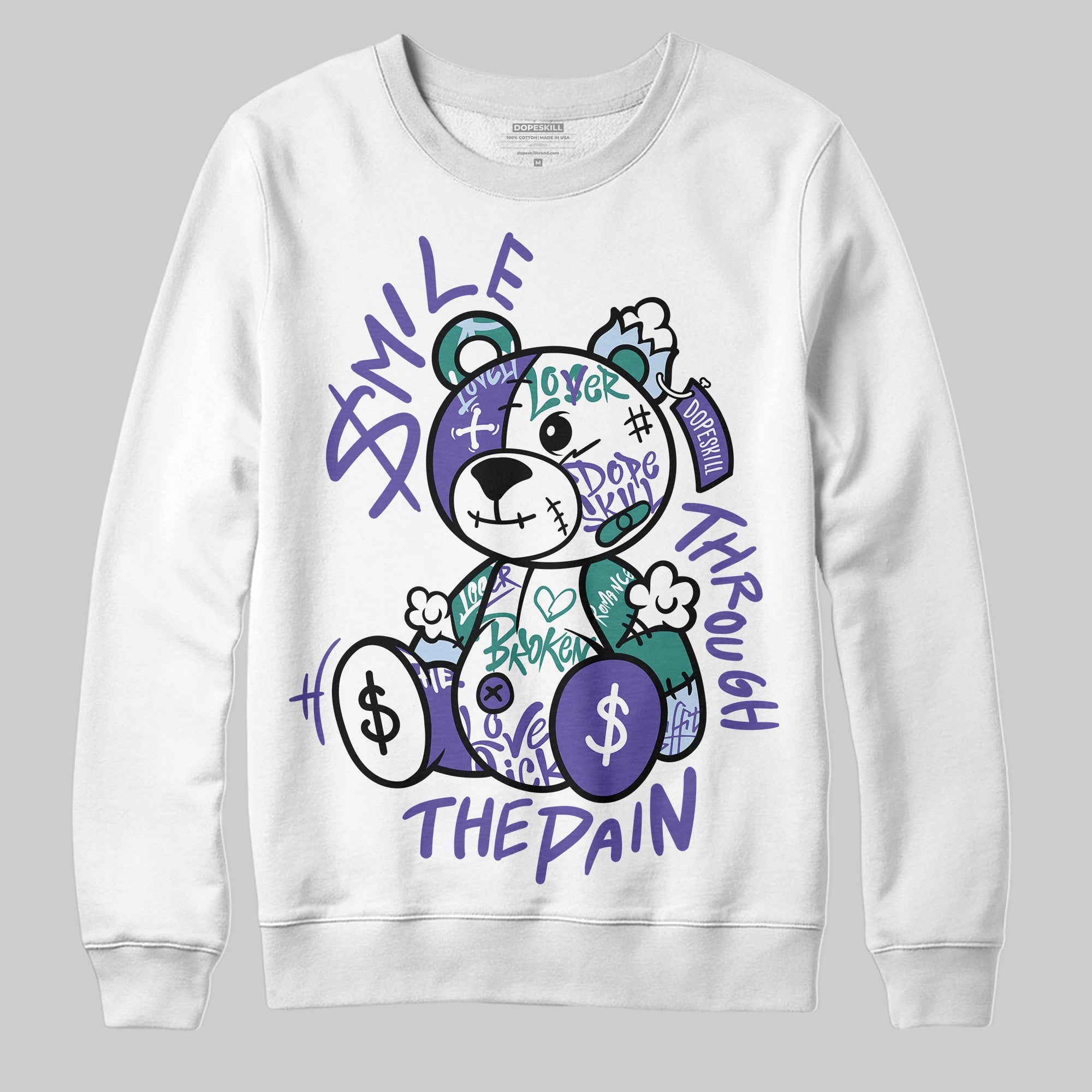 Grape 5s superstreetwear Sweatshirt Smile Through The Pain Graphic