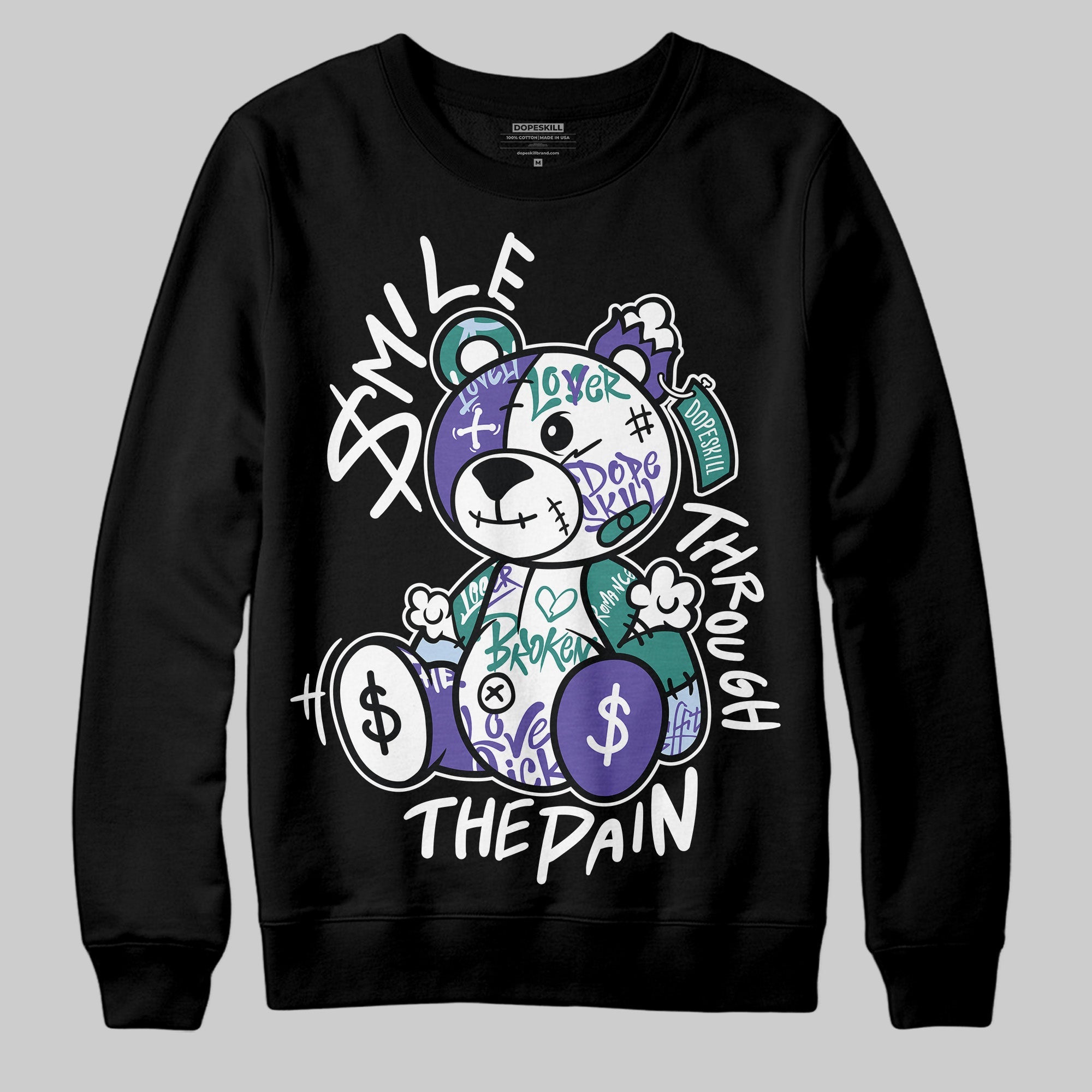 Grape 5s superstreetwear Sweatshirt Smile Through The Pain Graphic