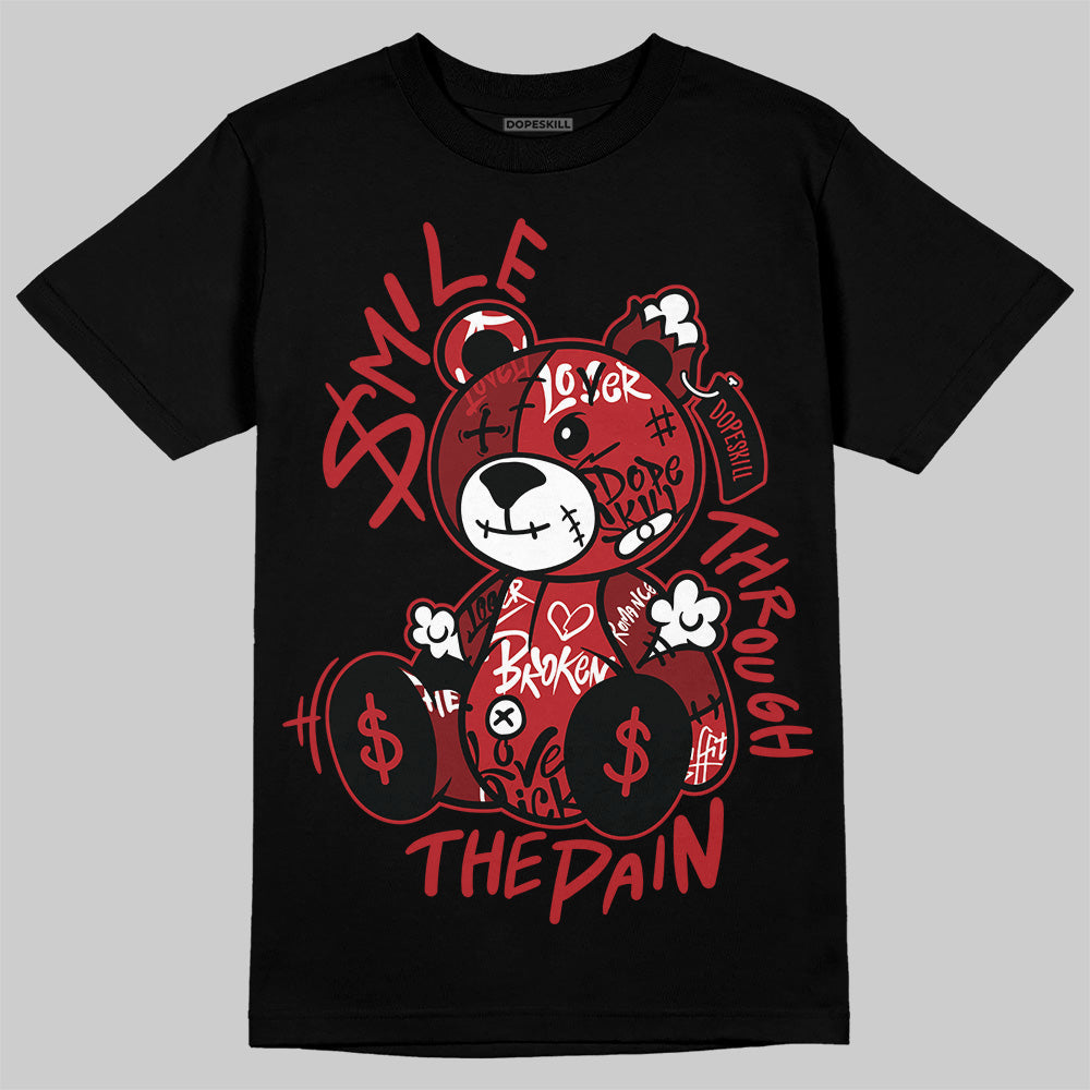 Flu Game 12s superstreetwear T-Shirt Smile Through The Pain Graphic