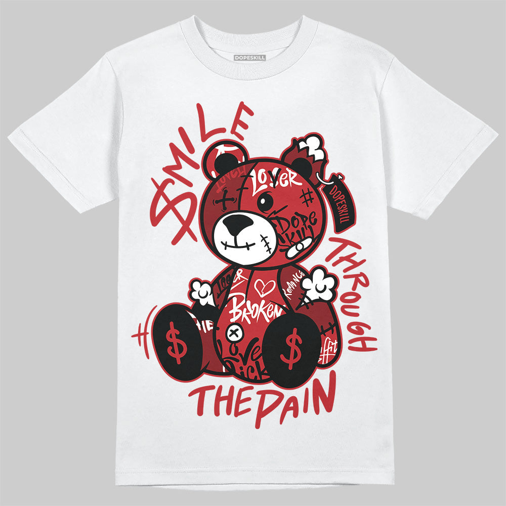 Flu Game 12s superstreetwear T-Shirt Smile Through The Pain Graphic
