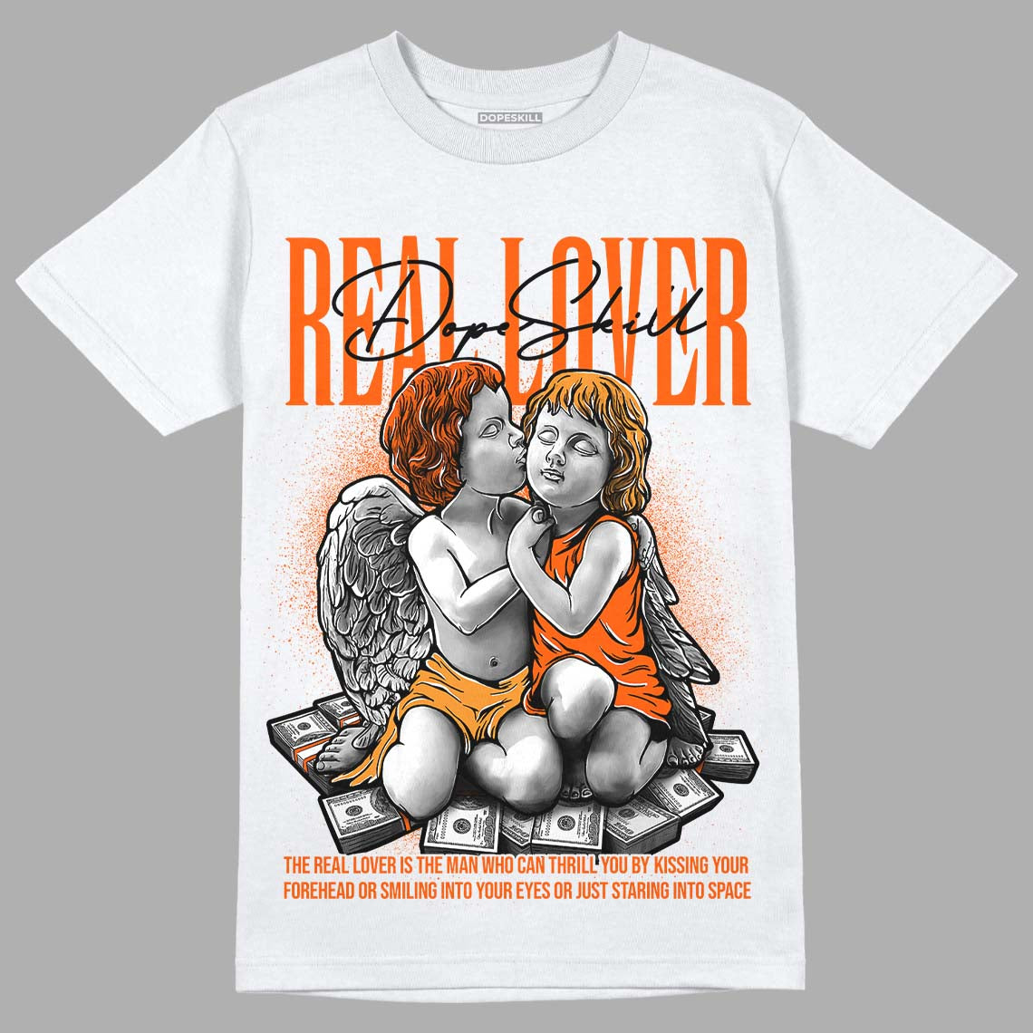 Brilliant Orange 12s superstreetwear T-Shirt Real Lover Graphic