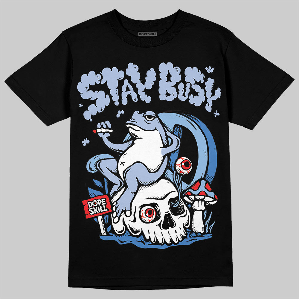 Women's Runner Sneaker Light Blue superstreetwear T-Shirt Stay Busy Graphic