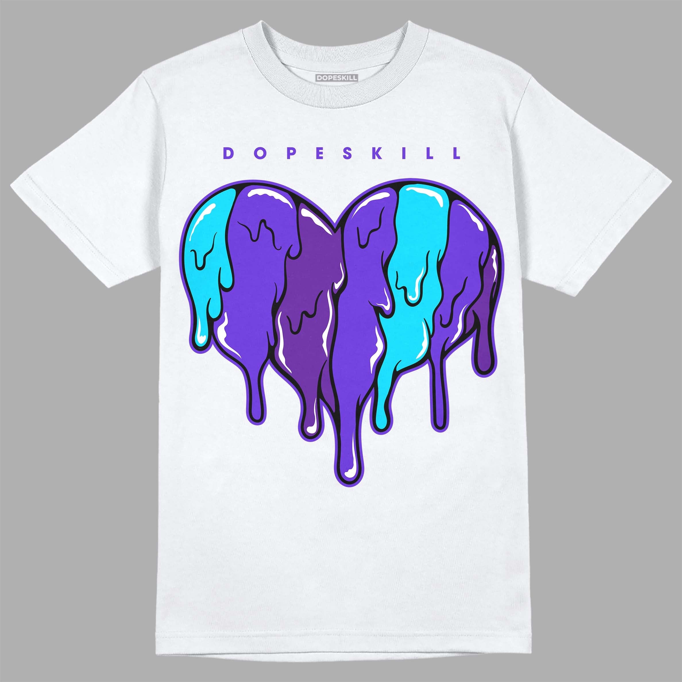 Aqua 6s superstreetwear T-Shirt Slime Drip Heart Graphic