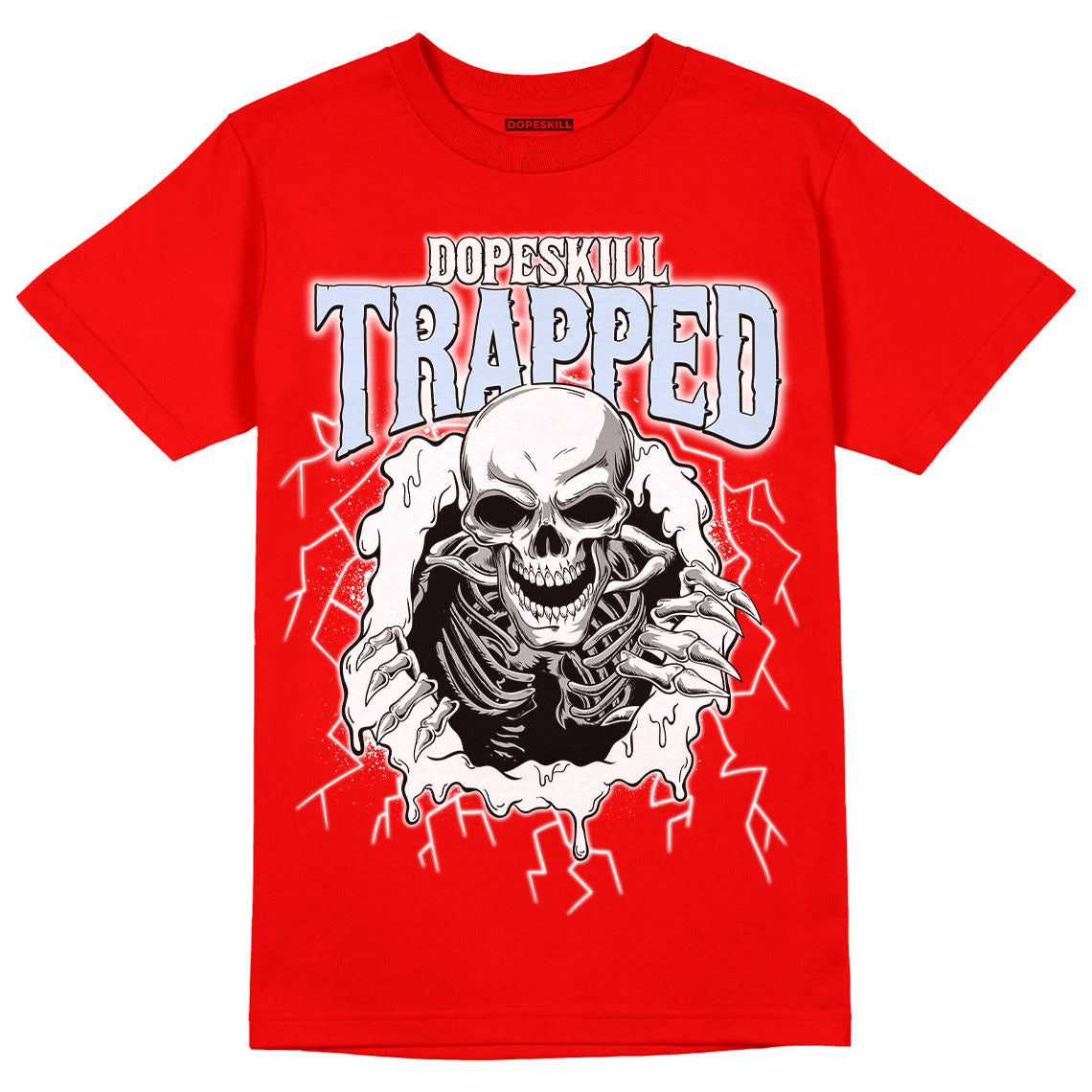 Cherry 11s superstreetwear Varsity Red T-shirt Trapped Halloween Graphic