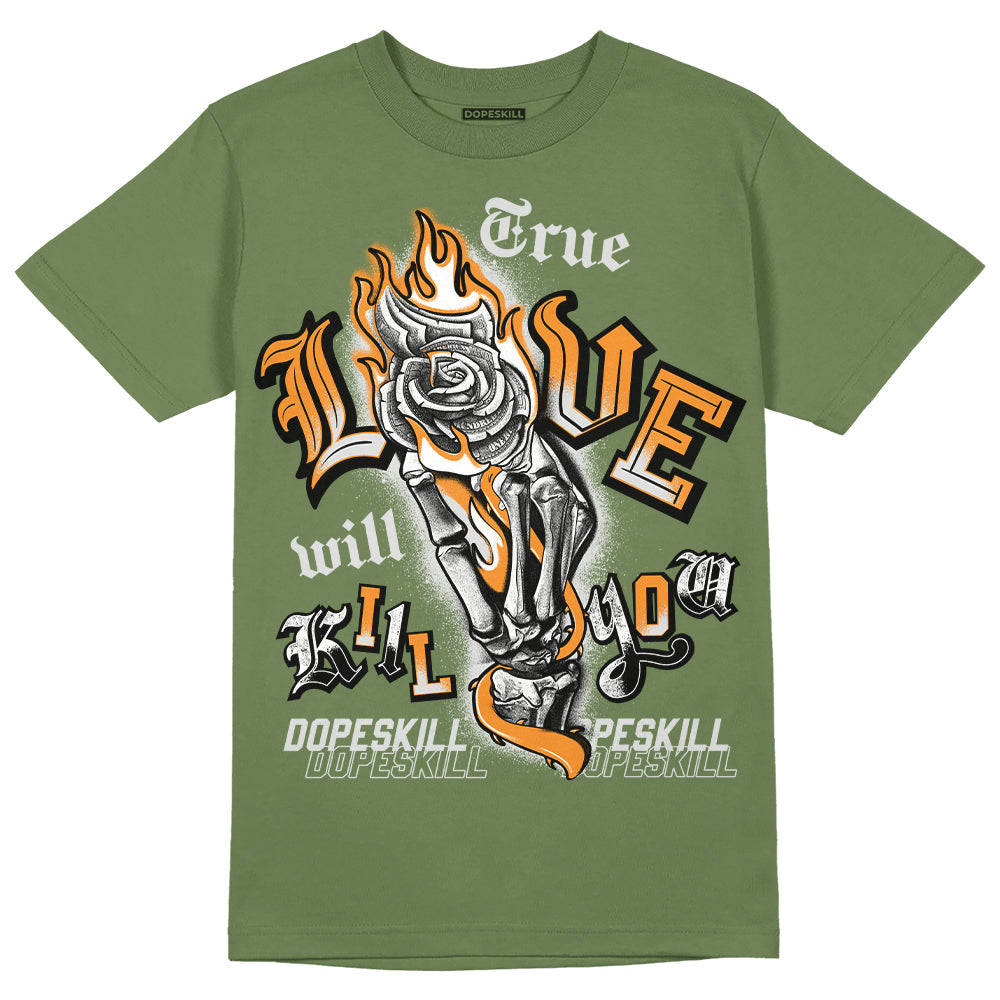 Olive 5s superstreetwear Olive T-shirt True Love Will Kill You Graphic