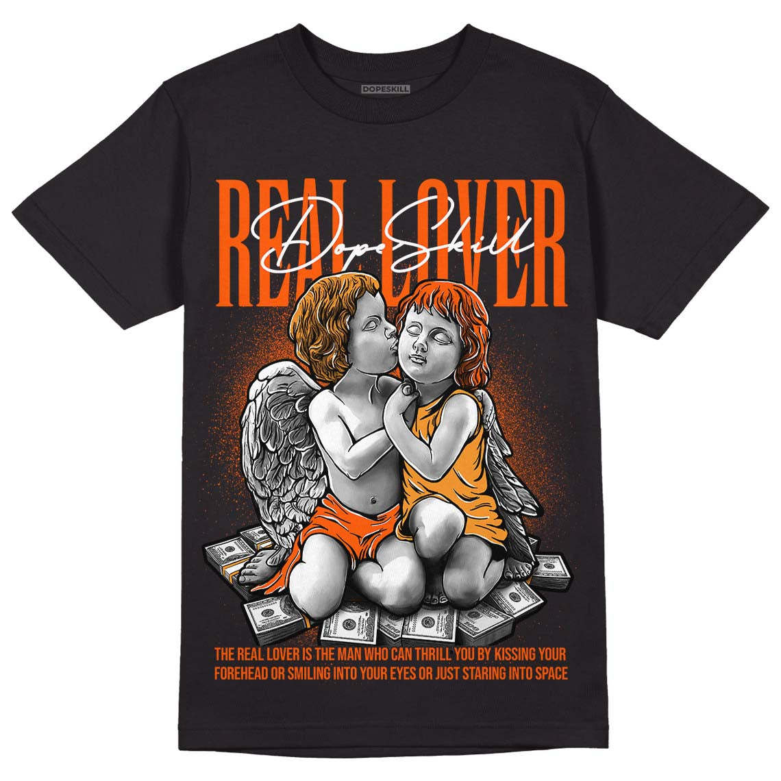 Brilliant Orange 12s superstreetwear T-Shirt Real Lover Graphic