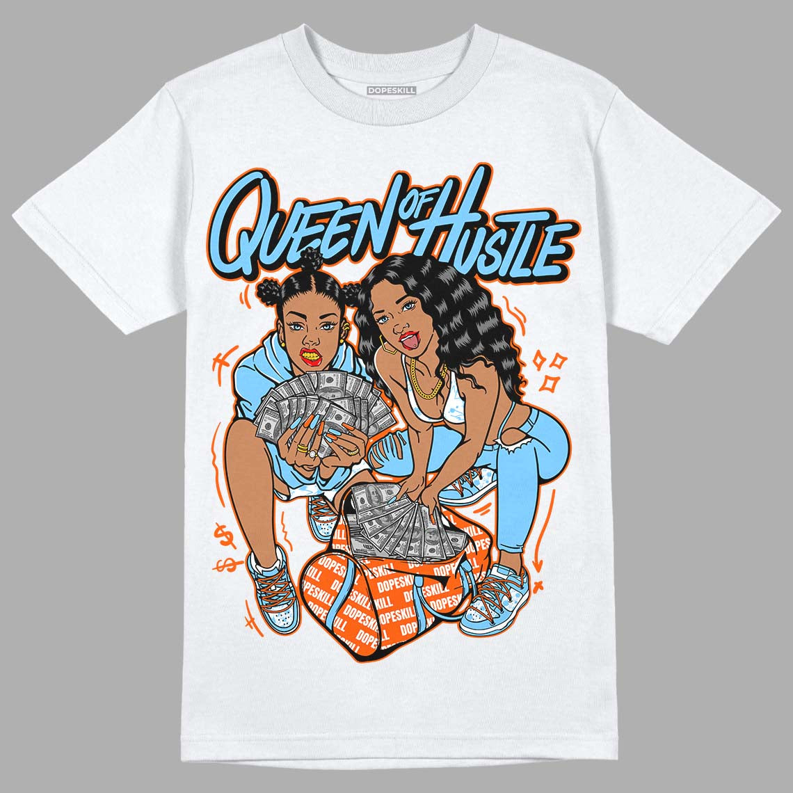 Dunk Low Futura University Blue superstreetwear T-Shirt Queen Of Hustle Graphic