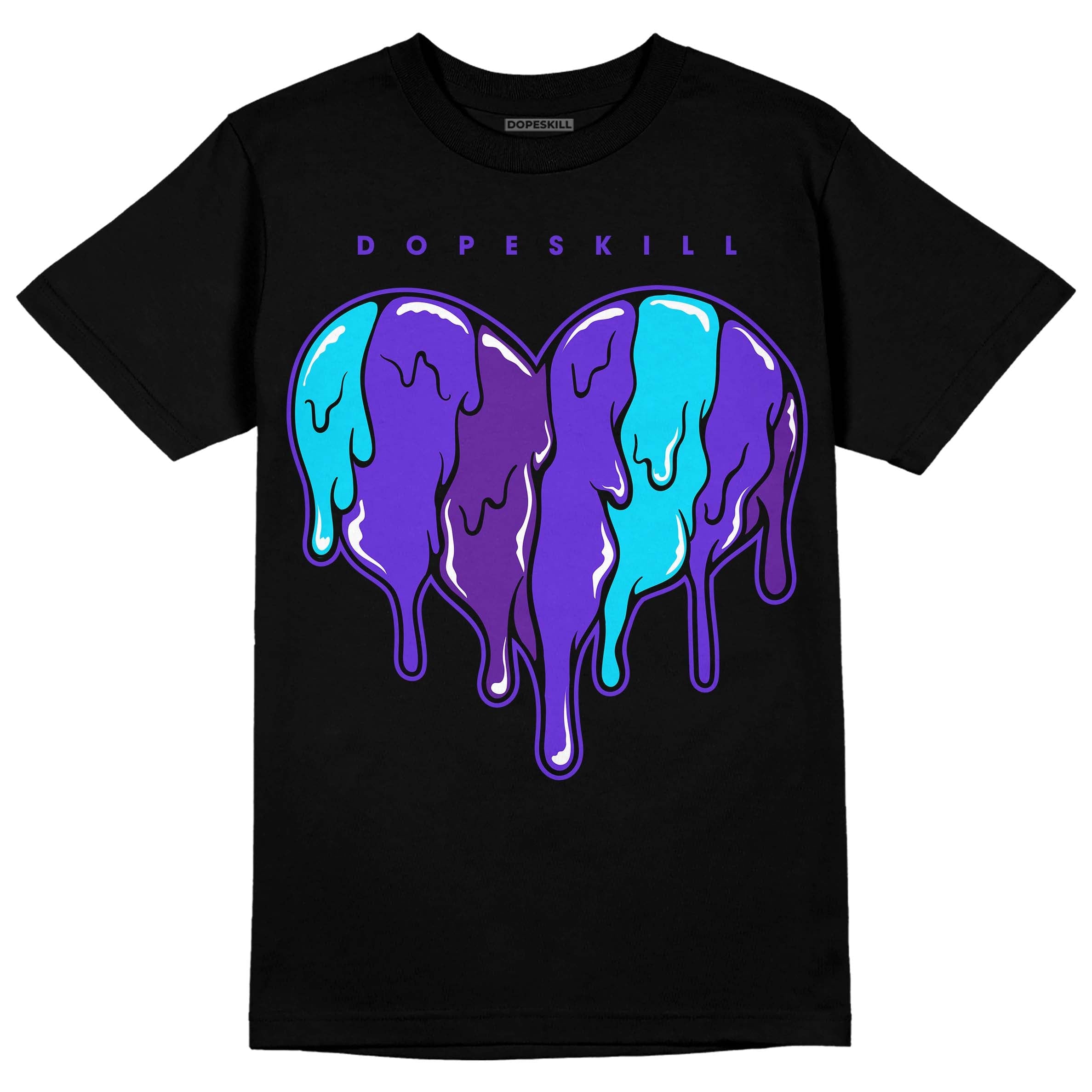 Aqua 6s superstreetwear T-Shirt Slime Drip Heart Graphic