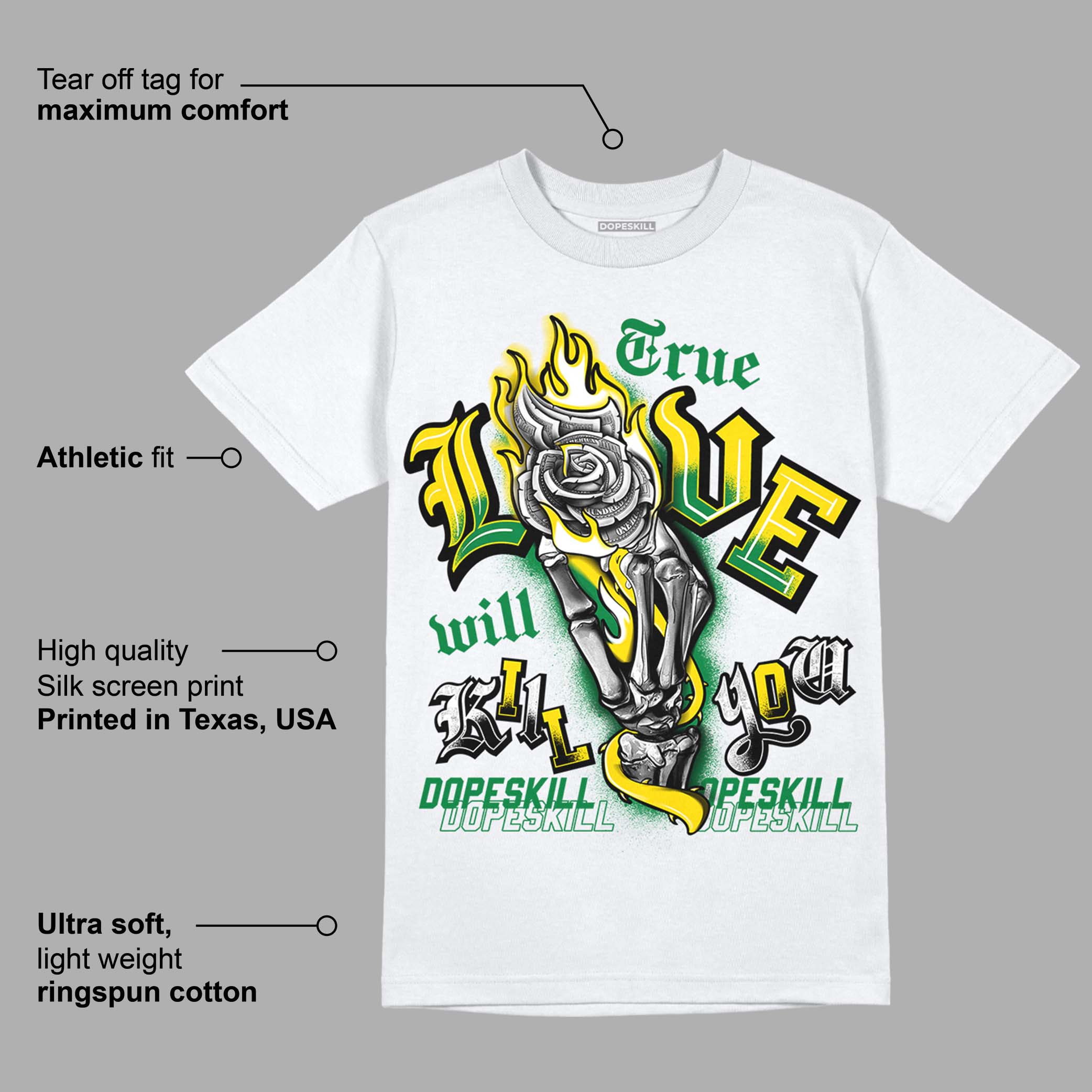 Dunk Low Reverse Brazil superstreetwear T-Shirt True Love Will Kill You Graphic
