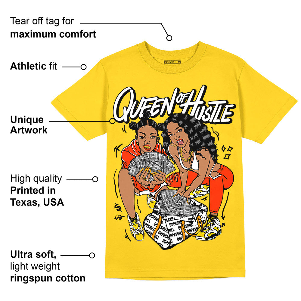 Yellow Ochre 6s superstreetwear Yellow T-shirt Queen Of Hustle Graphic