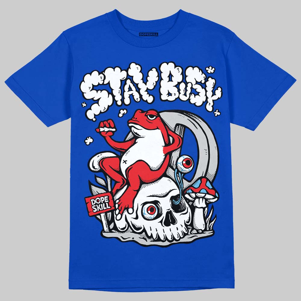 Blueberry 12s superstreetwear Royal T-shirt Stay Busy Graphic