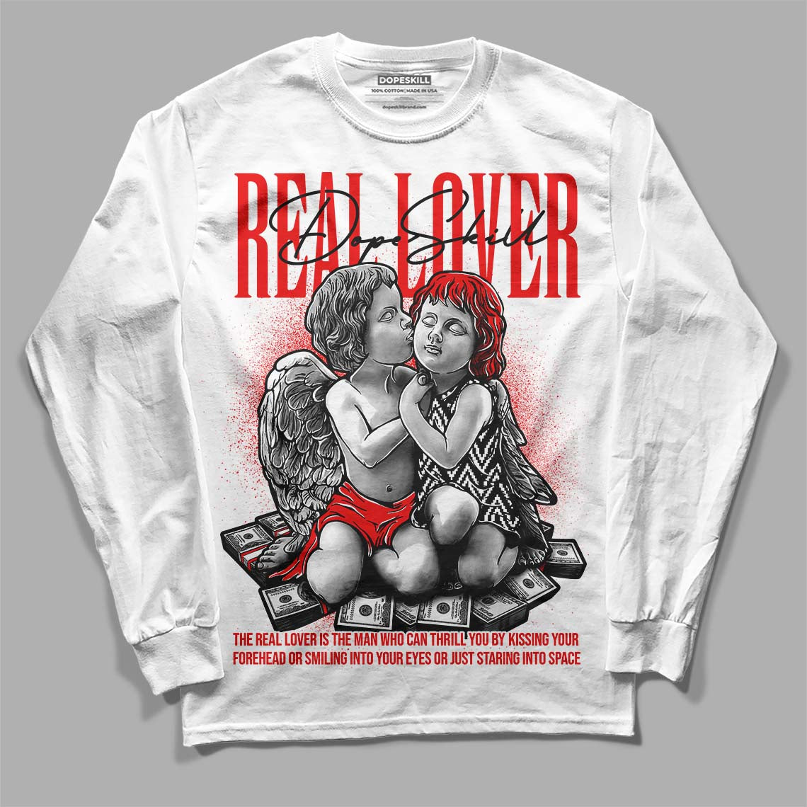 Cherry 12s superstreetwear Long Sleeve T-Shirt Real Lover Graphic