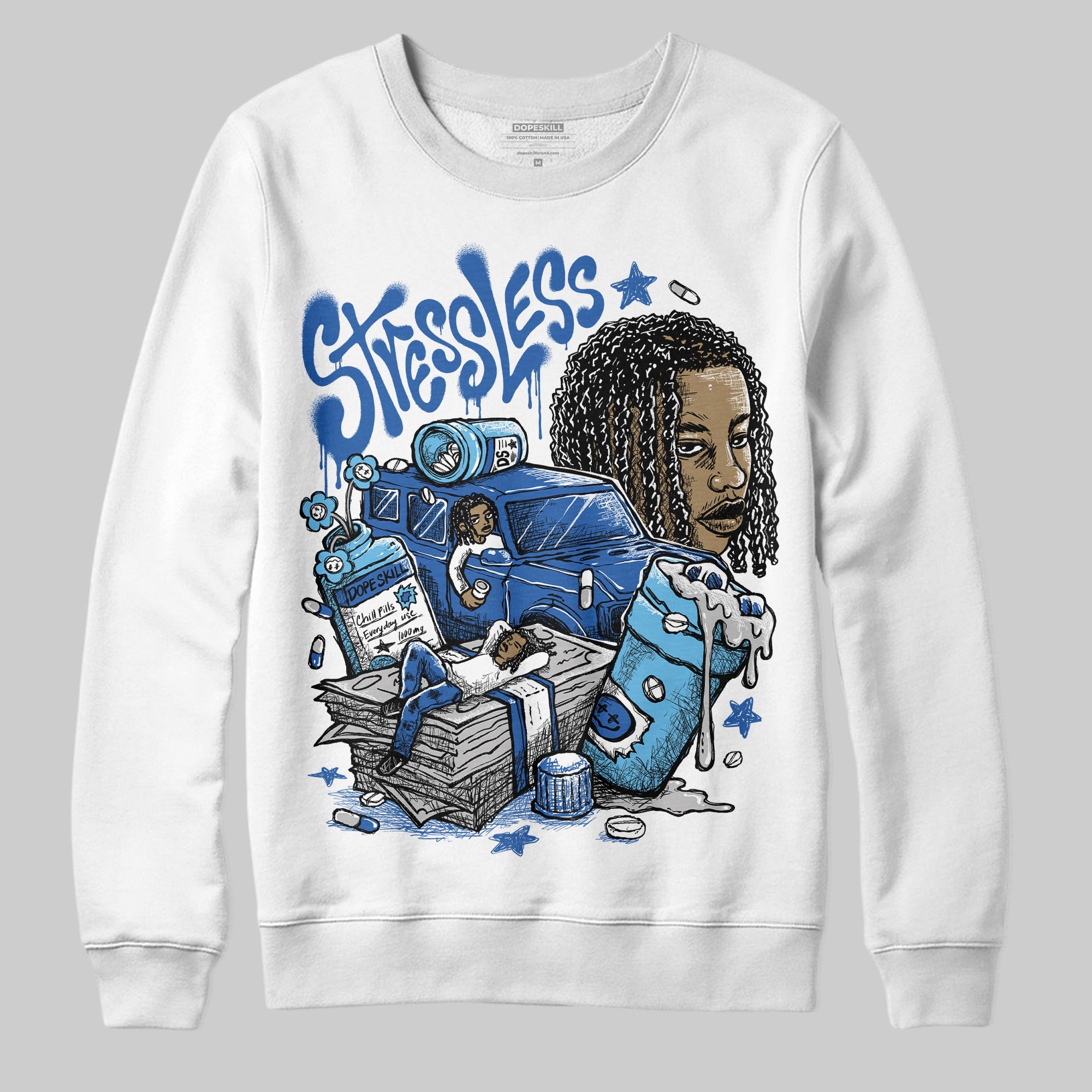 Blueberry 12s superstreetwear Sweatshirt Stressless Graphic