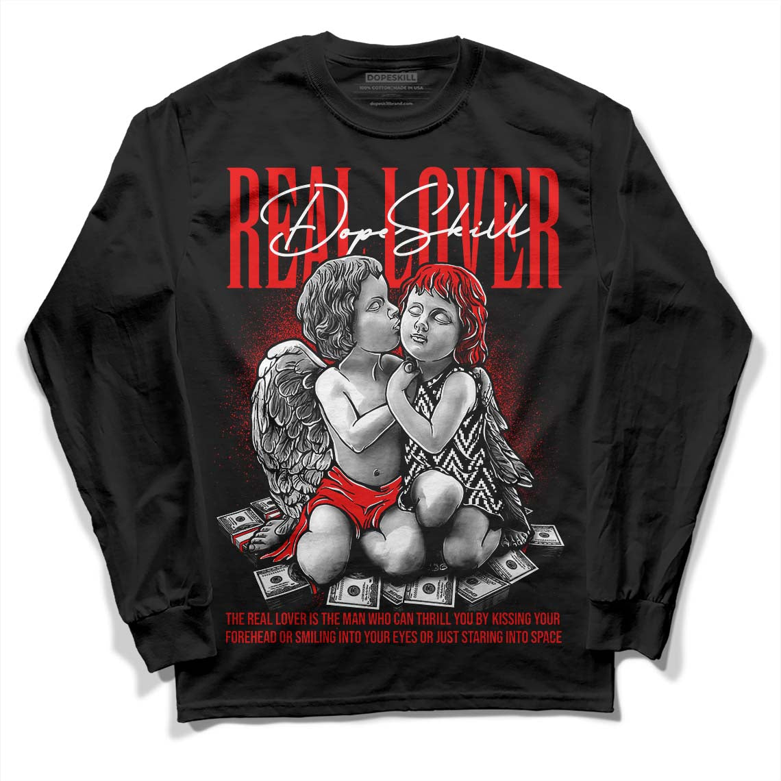 Cherry 12s superstreetwear Long Sleeve T-Shirt Real Lover Graphic