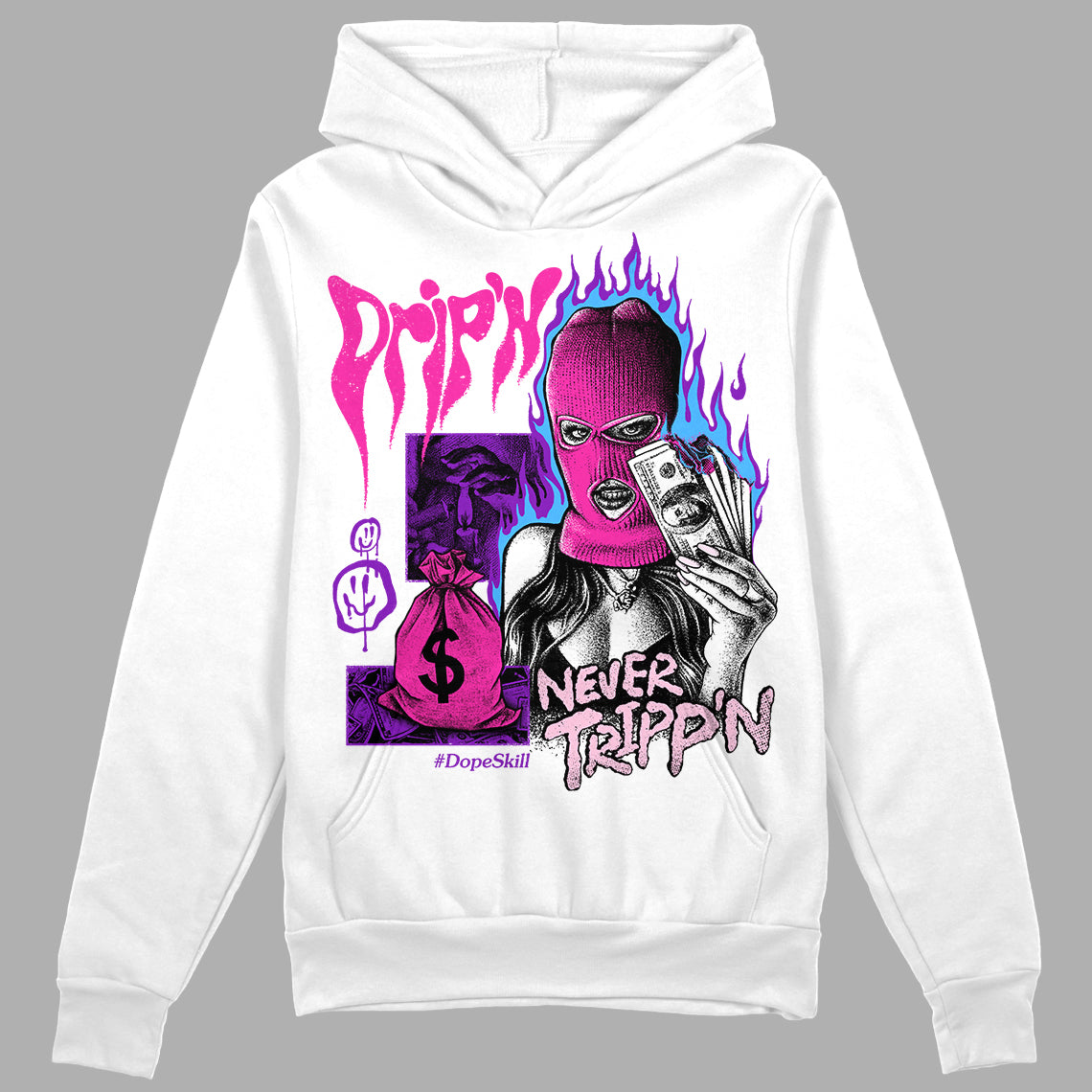 Triple Pink Dunk superstreetwear Hoodie Sweatshirt Drip'n Never Tripp'n Graphic