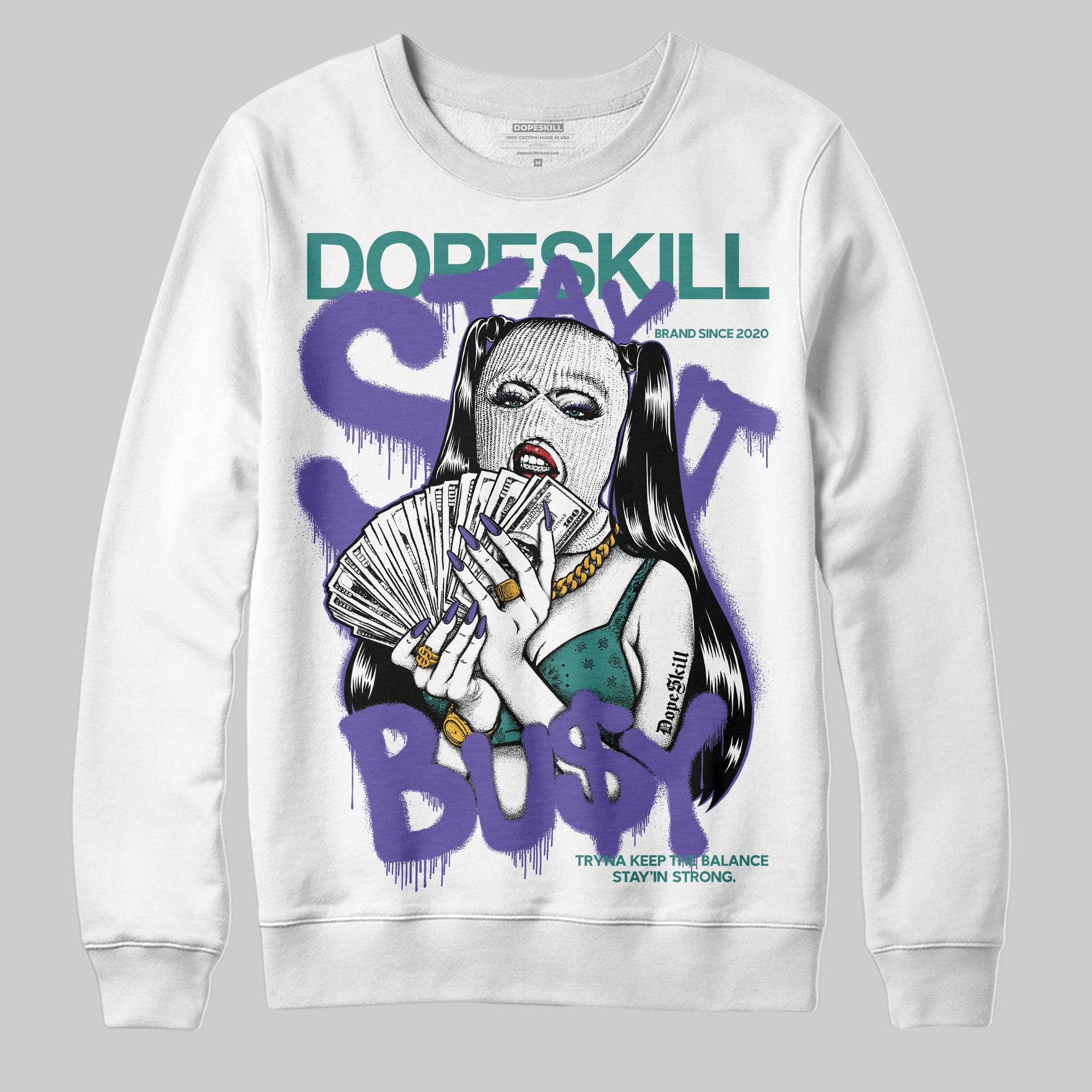 Grape 5s superstreetwear Sweatshirt Stay It Busy Graphic
