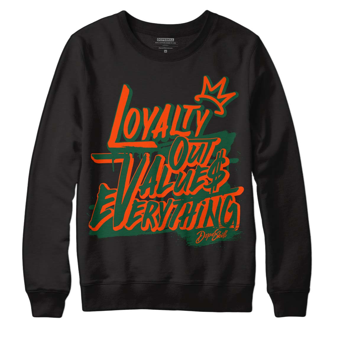 Dunk Low Team Dark Green Orange superstreetwear Sweatshirt LOVE Graphic