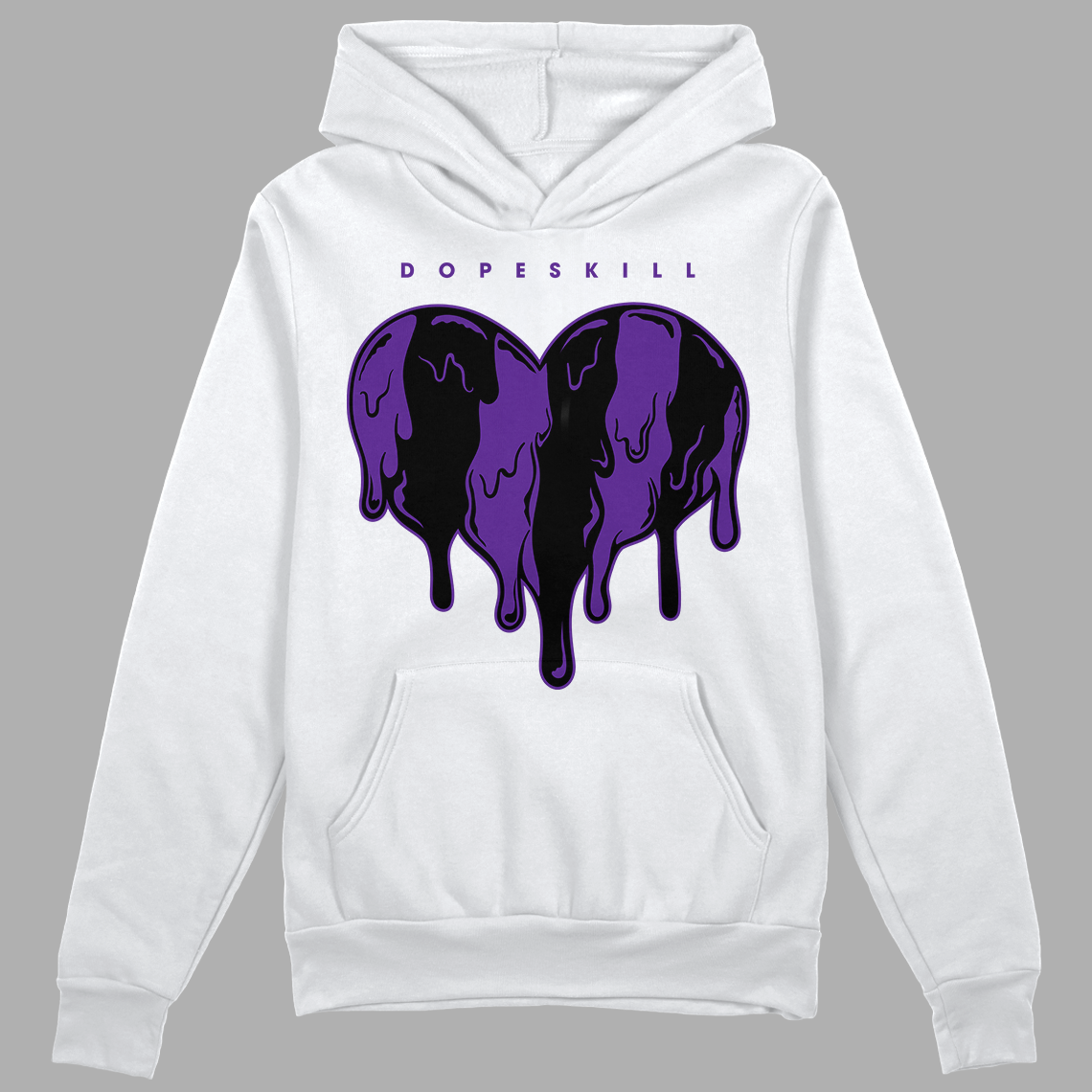 AJ 13 Court Purple superstreetwear Hoodie Sweatshirt Slime Drip Heart Graphic