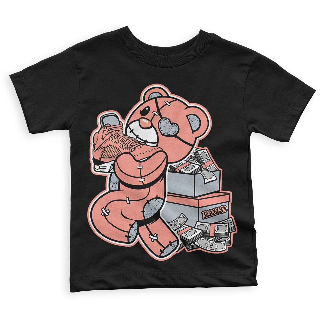 Crimson Bliss 5s superstreetwear Toddler Kids T-shirt Bear Steals Sneaker Graphic