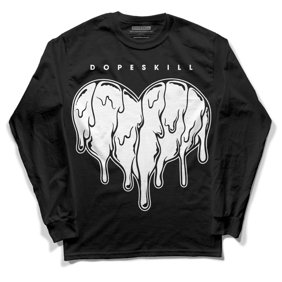 Panda White Black Dunk Low superstreetwear Long Sleeve T-Shirt Slime Drip Heart Graphic