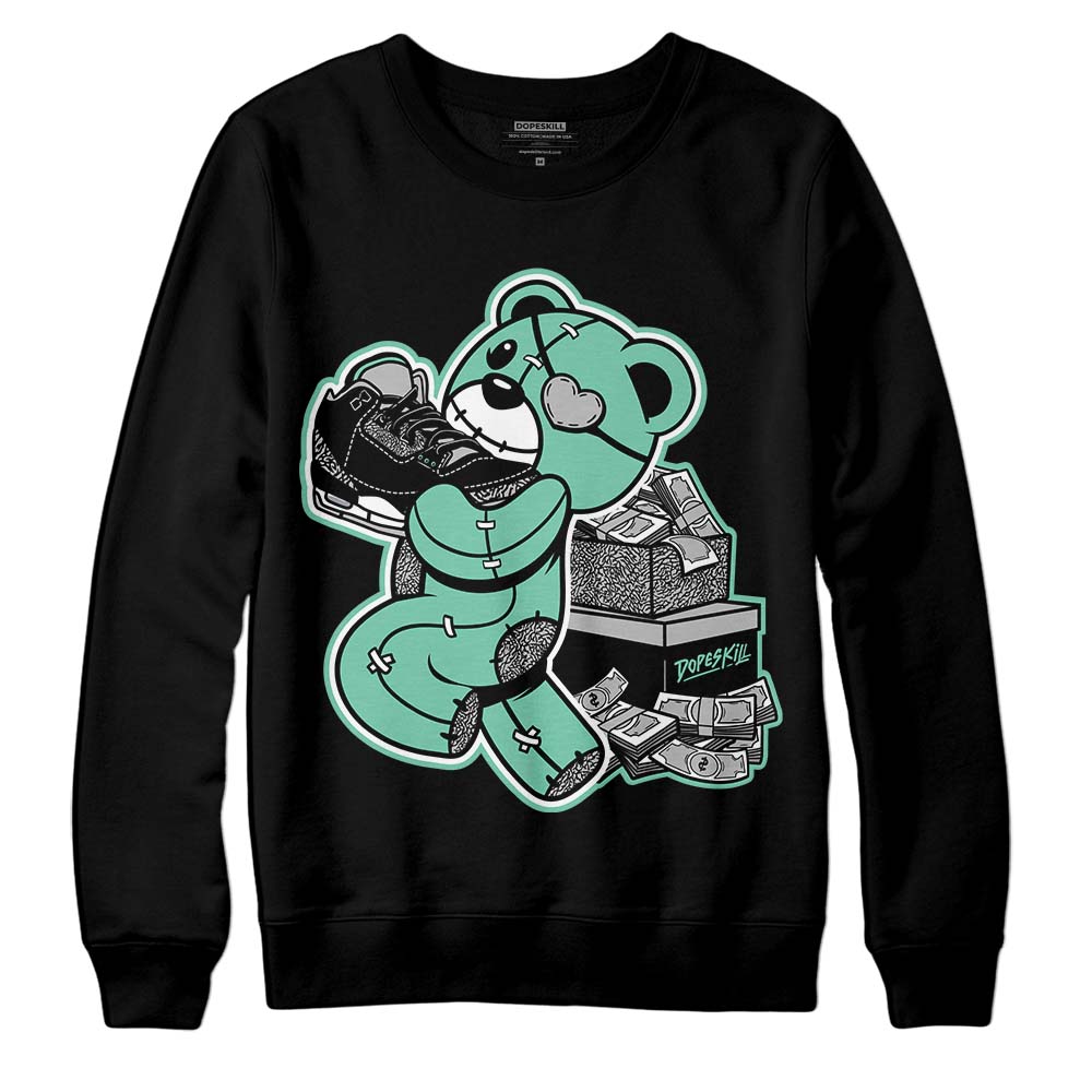 Green Glow 3s superstreetwear Sweatshirt Bear Steals Sneaker Graphic