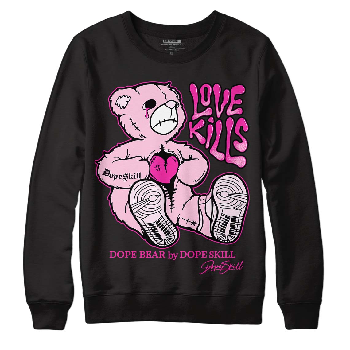 Triple Pink Dunk Low superstreetwear Sweatshirt Love Kills Graphic