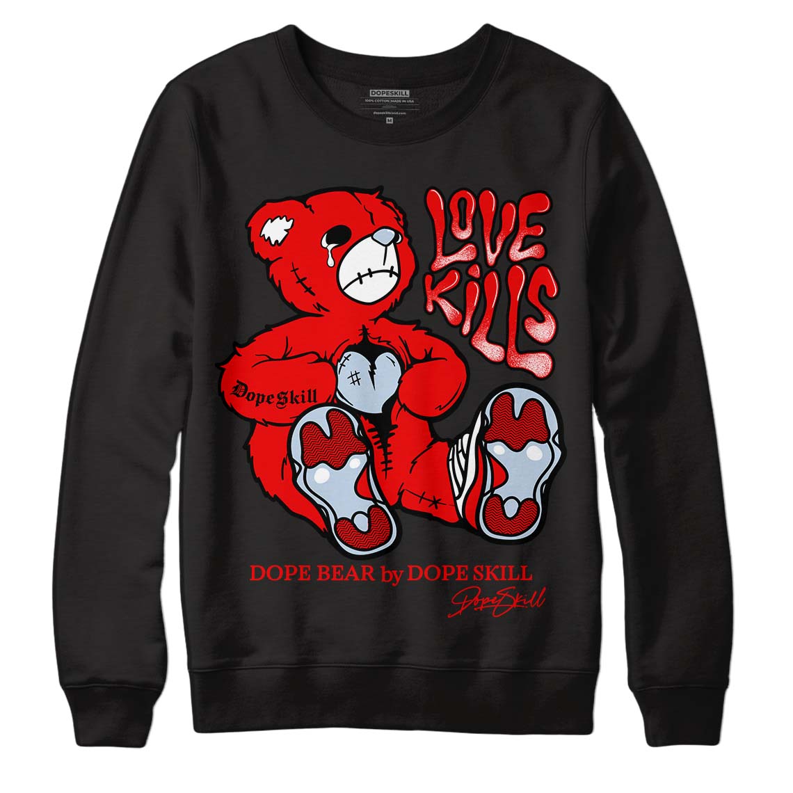 Cherry 11s superstreetwear Sweatshirt Love Kills Graphic