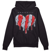 Bred Reimagined 4s DopeSkill Hoodie Sweatshirt Slime Drip Heart Graphic