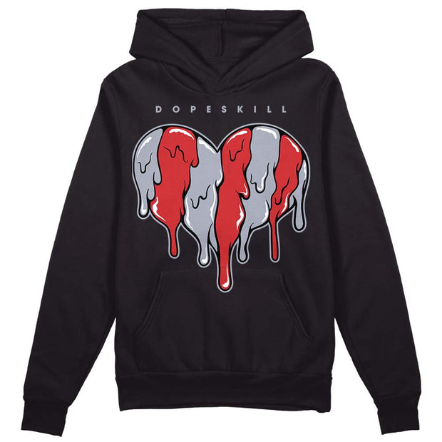 Bred Reimagined 4s DopeSkill Hoodie Sweatshirt Slime Drip Heart Graphic