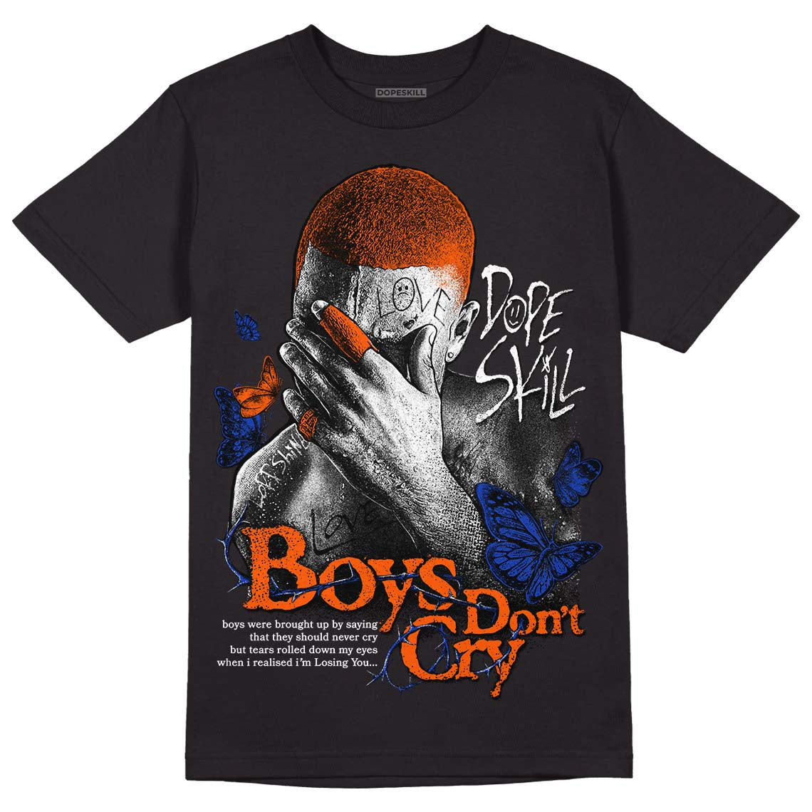 Dunk Low Futura Orange Blaze superstreetwear T-Shirt Boys Don't Cry Graphic